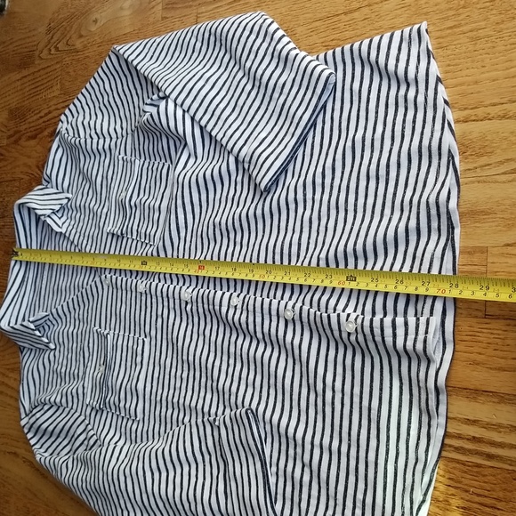 (L) Talbots Classic Striped Natural Sailor Business Casual Collared Cottagecore - Picture 6 of 10